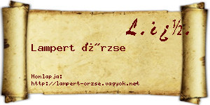 Lampert Örzse névjegykártya